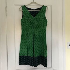 Lands End Banded Waist Fit and Flare Dress